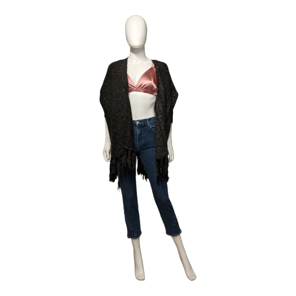 Essue Black Open Cardigan, M/L - Picture 8 of 14